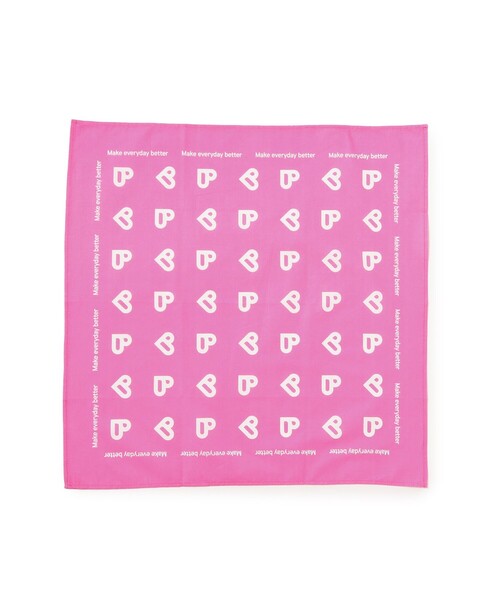 BEAMS HEART（ビームスハート）の「Bロゴ バンダナ（バンダナ/スカーフ・レディース・ピンク/レッド/オレンジ/ロイヤルブルー/ブルー/ブラック・ONE SIZE）」の4枚目の写真