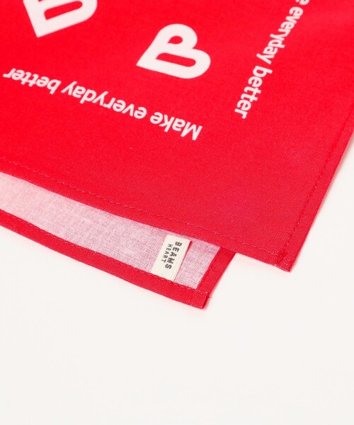 BEAMS HEART（ビームスハート）の「Bロゴ バンダナ（バンダナ/スカーフ・レディース・ピンク/レッド/オレンジ/ロイヤルブルー/ブルー/ブラック・ONE SIZE）」の9枚目の写真