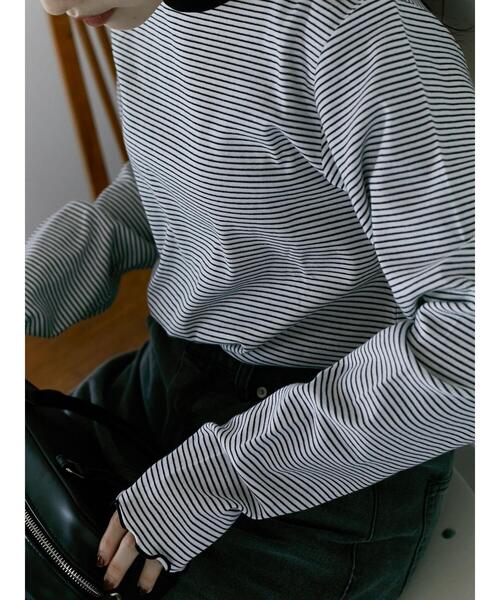 ehka sopo(エヘカソポ)の「ボーダーキャミセットカットソー(Tシャツ/カットソー・レディース・オフホワイト/ピンク/グリーン・F)」の8枚目の写真