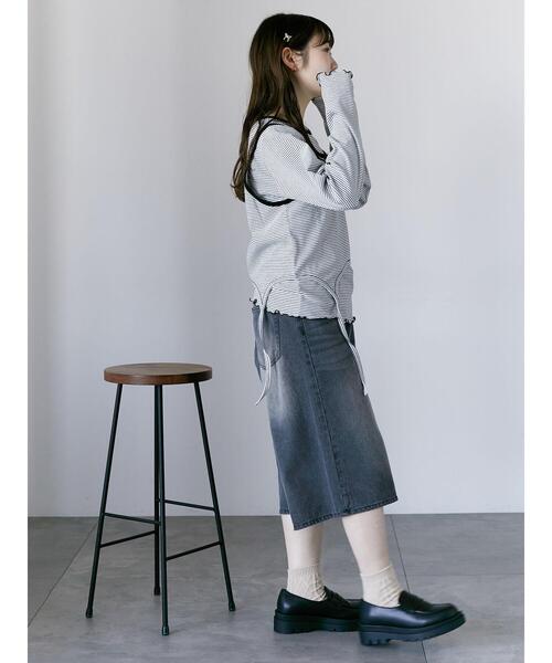 ehka sopo(エヘカソポ)の「ボーダーキャミセットカットソー(Tシャツ/カットソー・レディース・オフホワイト/ピンク/グリーン・F)」の12枚目の写真