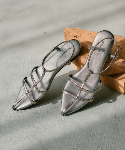 LEPSIM(レプシィム)の「アンクルストラップフラットサンダル 311672(サンダル・レディース・ガンメタ/ブラック/アイボリー・LARGE/MEDIUM)」の3枚目の写真