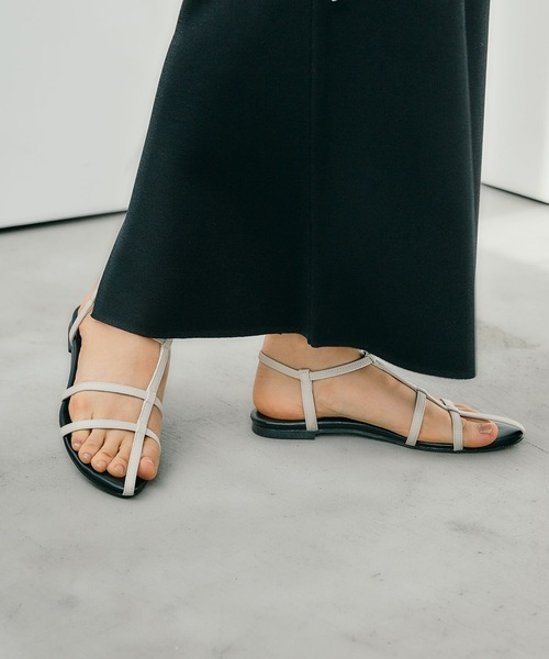 直営店☆JIL SANDER☆SALE!アンクルストラップ フラットサンダル アンクル ストラップサンダル Jil Sander(ジルサンダー) 靴
