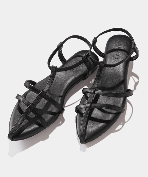 LEPSIM(レプシィム)の「アンクルストラップフラットサンダル 311672(サンダル・レディース・ガンメタ/ブラック/アイボリー・LARGE/MEDIUM)」の13枚目の写真