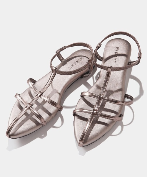 LEPSIM(レプシィム)の「アンクルストラップフラットサンダル 311672(サンダル・レディース・ガンメタ/ブラック/アイボリー・LARGE/MEDIUM)」の14枚目の写真