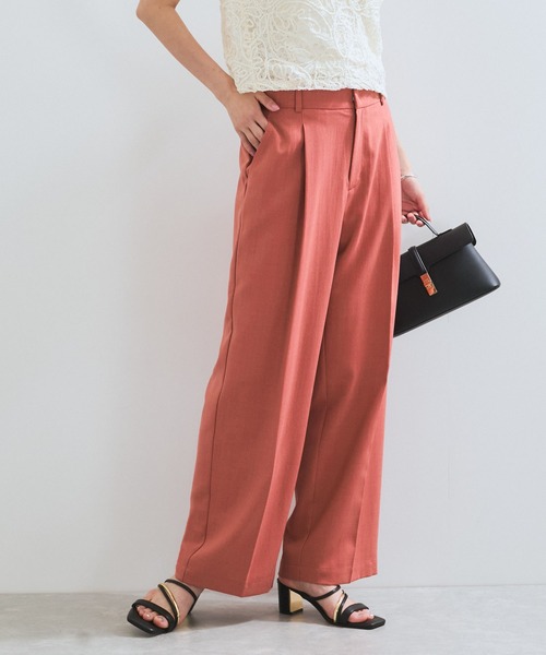 VIS(ビス)の「【美easy】ワンタックワイドスラックスパンツ/洗える(スラックス・レディース・キナリ/グリーン系その他2/ブラック/ブルー/イエロー系その他2/ネイビー/グレー/オレンジ系その他・SS/S/M/L)」の8枚目の写真