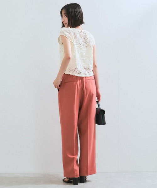 VIS(ビス)の「【美easy】ワンタックワイドスラックスパンツ/洗える(スラックス・レディース・キナリ/グリーン系その他2/ブラック/ブルー/イエロー系その他2/ネイビー/グレー/オレンジ系その他・SS/S/M/L)」の10枚目の写真