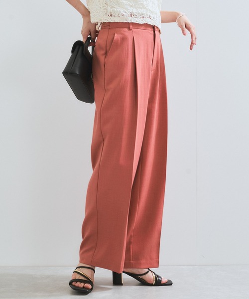 VIS(ビス)の「【美easy】ワンタックワイドスラックスパンツ/洗える(スラックス・レディース・キナリ/グリーン系その他2/ブラック/ブルー/イエロー系その他2/ネイビー/グレー/オレンジ系その他・SS/S/M/L)」の11枚目の写真