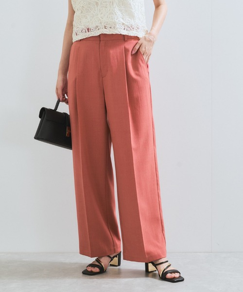 VIS(ビス)の「【美easy】ワンタックワイドスラックスパンツ/洗える(スラックス・レディース・キナリ/グリーン系その他2/ブラック/ブルー/イエロー系その他2/ネイビー/グレー/オレンジ系その他・SS/S/M/L)」の12枚目の写真