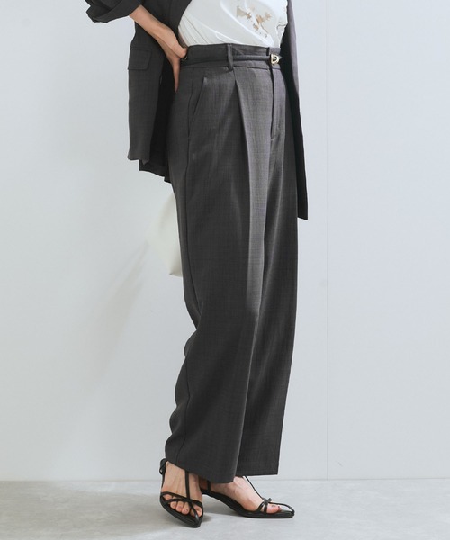 VIS(ビス)の「【美easy】ワンタックワイドスラックスパンツ/洗える(スラックス・レディース・キナリ/グリーン系その他2/ブラック/ブルー/イエロー系その他2/ネイビー/グレー/オレンジ系その他・SS/S/M/L)」の16枚目の写真