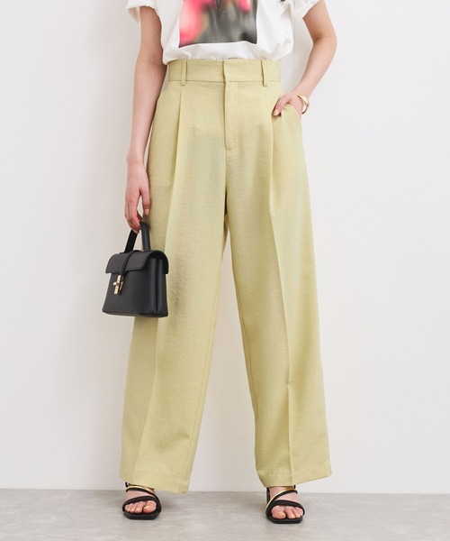 美easy】ワンタックワイドスラックスパンツ/洗える（スラックス）｜VIS