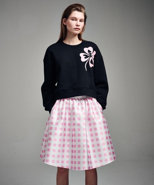 VOLUME MIDI SKIRT MICADO GINGHAM PLAID / ボリューム ミディ