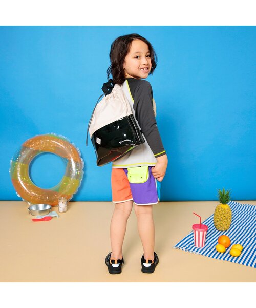 BREEZE(ブリーズ)の「ワンショルダースイムBAG(スイムグッズ・キッズ・アイボリー/オレンジ・FREE)」の4枚目の写真