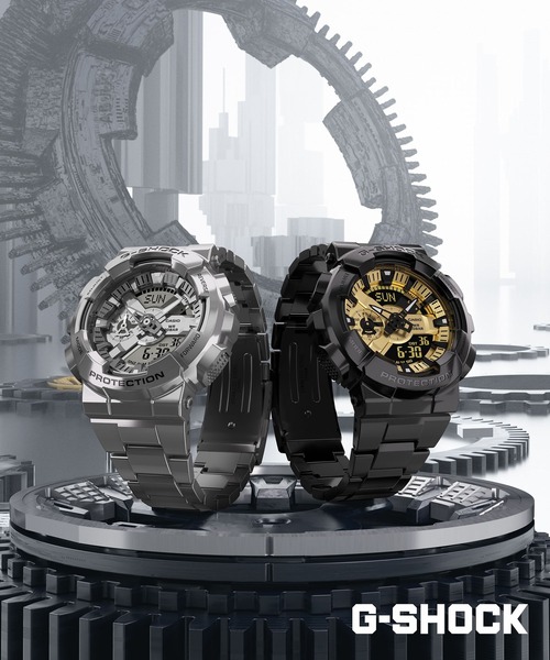G-SHOCK（ジーショック）の「GM-110シリーズ / Metal Coveredライン / GM-110BD-1A9JF（アナログ腕時計・メンズ・ブラック×ゴールド・FREE）」の9枚目の写真