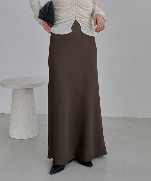 CAPRICIEUX LE'MAGE バイアススカート 新色/ブラウン】バイアススカート（スカート）｜CAPRICIEUX LE'MAGE