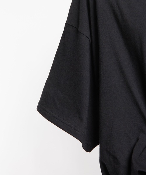 gomme（ゴム）の「24/-天竺　シャーリングトップス（Tシャツ/カットソー・レディース・ブルー/ブラック/ホワイト・MEDIUM）」の19枚目の写真