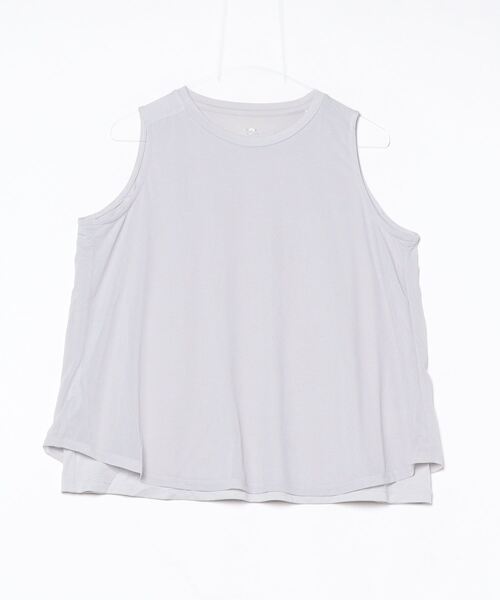 TIGORA(ティゴラ)の「ティゴラ TIGORA フィットネス 重ねシアーノースリーブTシャツ(Tシャツ/カットソー・レディース・ネイビー/ライトグレー・S/M/L/XL)」の1枚目の写真