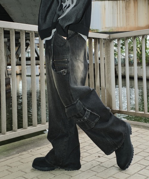 セール】SHORT ROUND/マルチZIPデニムパンツ（デニムパンツ）｜SHORT