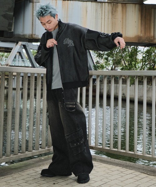 SHORT ROUND（ショートラウンド）の「SHORT ROUND/マルチZIPデニムパンツ（デニムパンツ・メンズ・ブラック系3・LARGE/MEDIUM）」の5枚目の写真