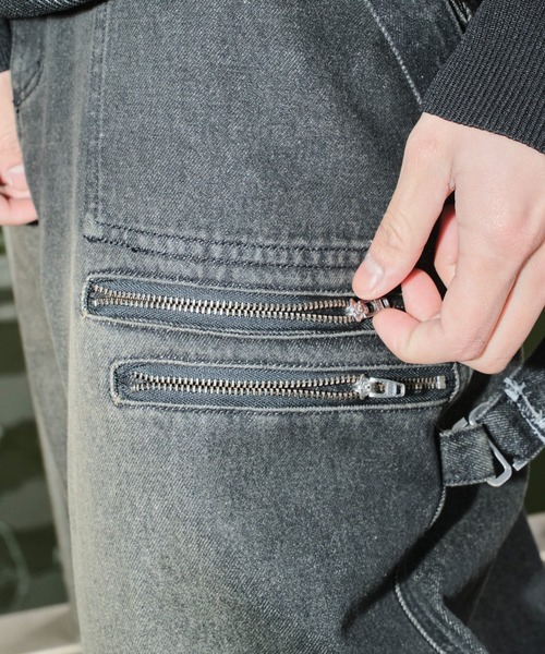 SHORT ROUND（ショートラウンド）の「SHORT ROUND/マルチZIPデニムパンツ（デニムパンツ・メンズ・ブラック系3・LARGE/MEDIUM）」の19枚目の写真