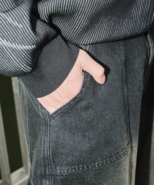 SHORT ROUND（ショートラウンド）の「SHORT ROUND/マルチZIPデニムパンツ（デニムパンツ・メンズ・ブラック系3・LARGE/MEDIUM）」の20枚目の写真