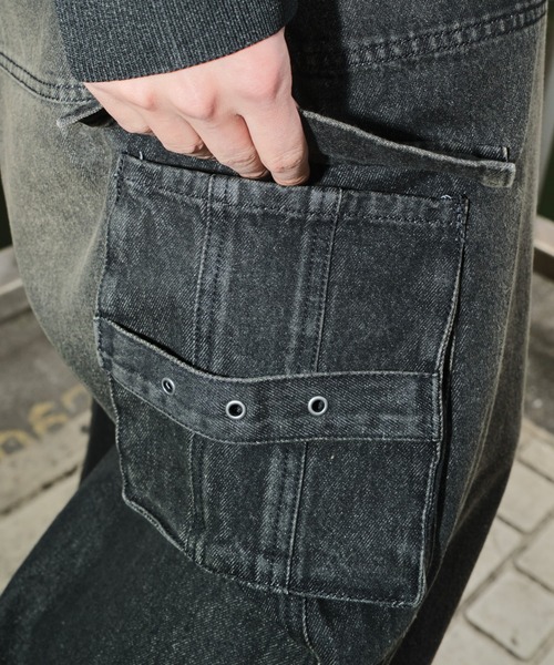 SHORT ROUND（ショートラウンド）の「SHORT ROUND/マルチZIPデニムパンツ（デニムパンツ・メンズ・ブラック系3・LARGE/MEDIUM）」の22枚目の写真