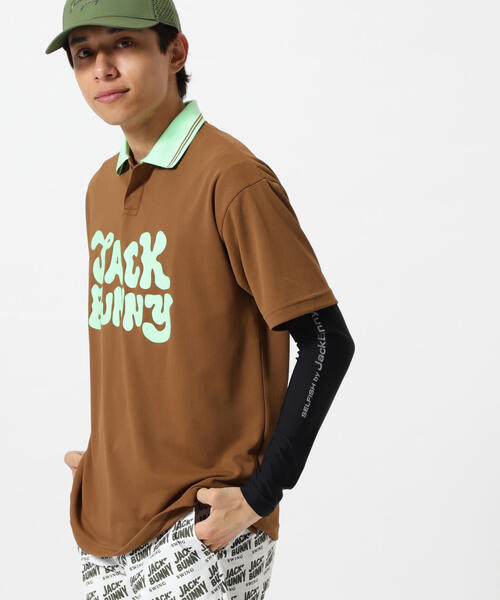 Jack Bunny!!(ジャックバニー)の「【Jack Bunny!!】アームカバー付きVネックインナー (MENS)(その他トップス・メンズ・ブラック/ホワイト・L/M)」の4枚目の写真