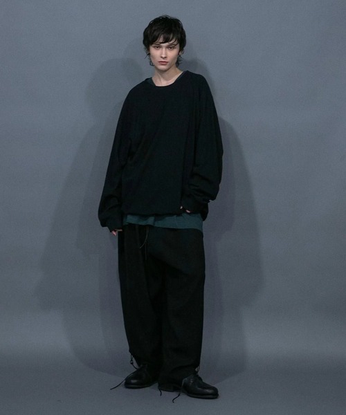 my beautiful landlet(マイビューティフルランドレット)の「【my beautiful landlet】 ECOARCH HEMP JERSEY RAGLAN LONG SLEEVE TOPS(Tシャツ/カットソー・メンズ・モカ/ネイビー/チャコールグレー/ブラック・1/0)」の2枚目の写真