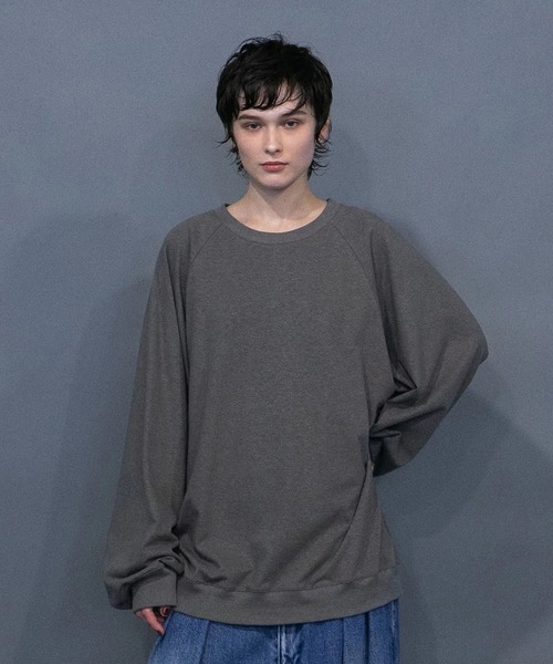my beautiful landlet(マイビューティフルランドレット)の「【my beautiful landlet】 ECOARCH HEMP JERSEY RAGLAN LONG SLEEVE TOPS(Tシャツ/カットソー・メンズ・モカ/ネイビー/チャコールグレー/ブラック・1/0)」の8枚目の写真