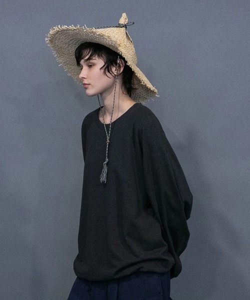 my beautiful landlet(マイビューティフルランドレット)の「【my beautiful landlet】 ECOARCH HEMP JERSEY RAGLAN LONG SLEEVE TOPS(Tシャツ/カットソー・メンズ・モカ/ネイビー/チャコールグレー/ブラック・1/0)」の5枚目の写真