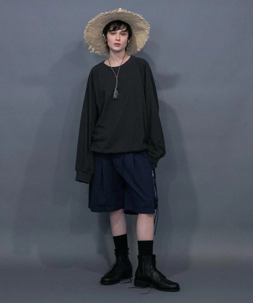 my beautiful landlet(マイビューティフルランドレット)の「【my beautiful landlet】 ECOARCH HEMP JERSEY RAGLAN LONG SLEEVE TOPS(Tシャツ/カットソー・メンズ・モカ/ネイビー/チャコールグレー/ブラック・1/0)」の7枚目の写真