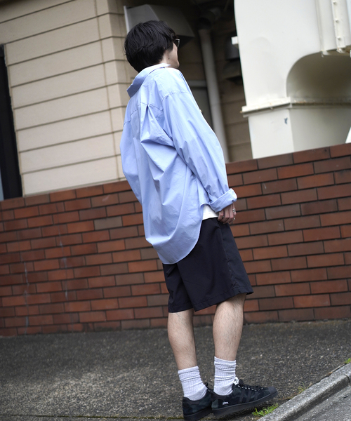 WISM（ウィズム）の「NAMELESSNESS / ネームレスネス Over Fit Shirt（シャツ/ブラウス・メンズ・ネイビー/ブルー系その他・2/3）」の13枚目の写真
