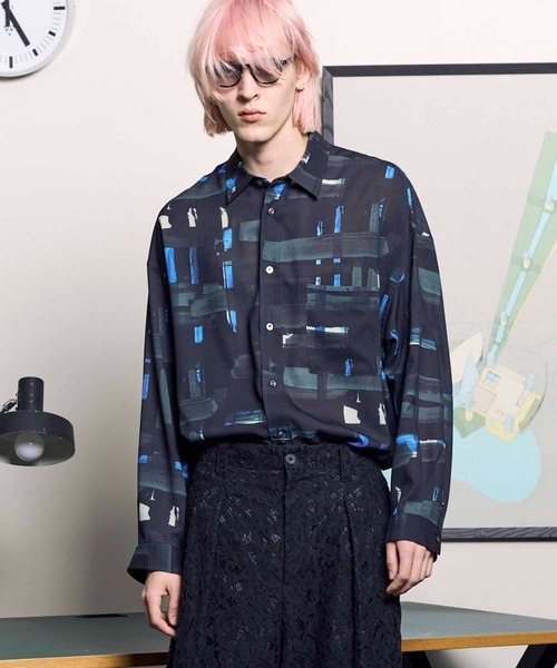 MAISON SPECIAL（メゾンスペシャル）の「《UNISEX》【LIMITED EDITION】ORIGINAL GRAPHIC Prime-Over Regular Collar Shirt/オリジナルグラフィックプライムオーバーレギュラーカラーシャツ【MAISON SPECIAL/メゾンスペシャル】（シャツ/ブラウス・メンズ・その他6/その他15/その他4/その他7/その他9/その他12/その他8/その他10/その他13/その他1/その他2/その他3/その他5/その他11/その他14・2/1）」の12枚目の写真