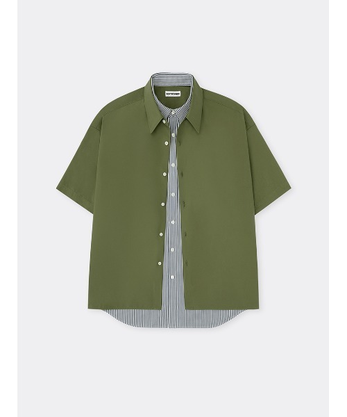 セール】DOUBLE FRONT OVERSIZED S/S SHIRT（シャツ/ブラウス
