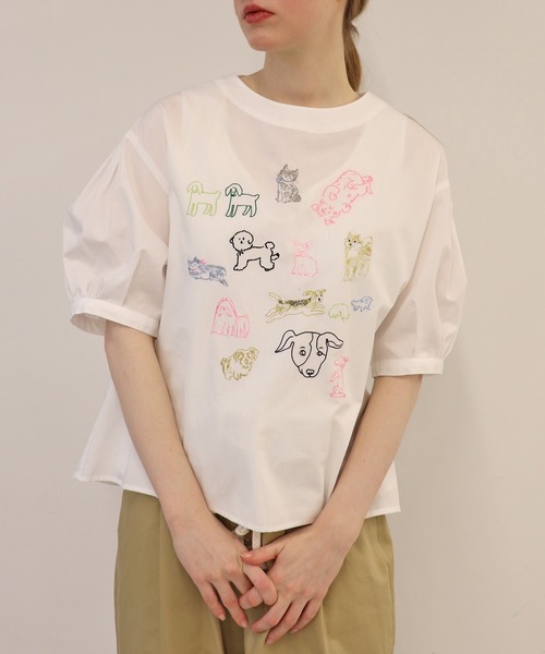 haupia(ハウピア)の「happy you【ブラウス】(シャツ/ブラウス・レディース・ストライプ/ネイビー/オフホワイト・MEDIUM)」の2枚目の写真
