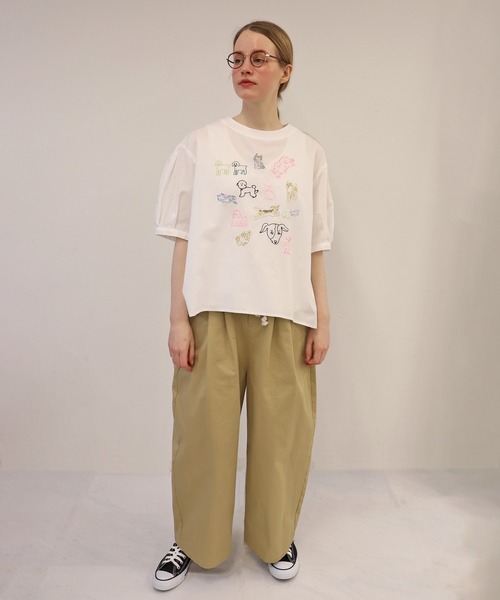 haupia(ハウピア)の「happy you【ブラウス】(シャツ/ブラウス・レディース・ストライプ/ネイビー/オフホワイト・MEDIUM)」の4枚目の写真