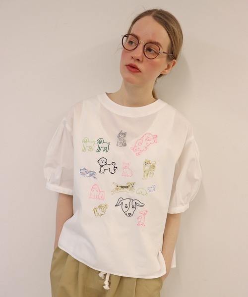 haupia(ハウピア)の「happy you【ブラウス】(シャツ/ブラウス・レディース・ストライプ/ネイビー/オフホワイト・MEDIUM)」の5枚目の写真