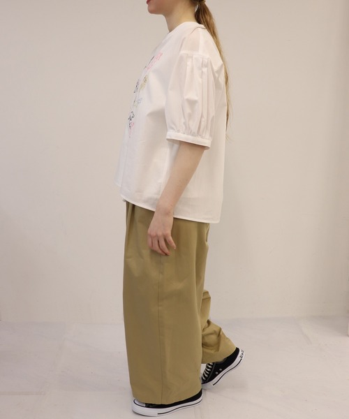 haupia(ハウピア)の「happy you【ブラウス】(シャツ/ブラウス・レディース・ストライプ/ネイビー/オフホワイト・MEDIUM)」の7枚目の写真