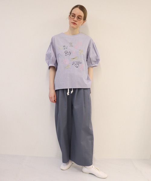 haupia(ハウピア)の「happy you【ブラウス】(シャツ/ブラウス・レディース・ストライプ/ネイビー/オフホワイト・MEDIUM)」の17枚目の写真