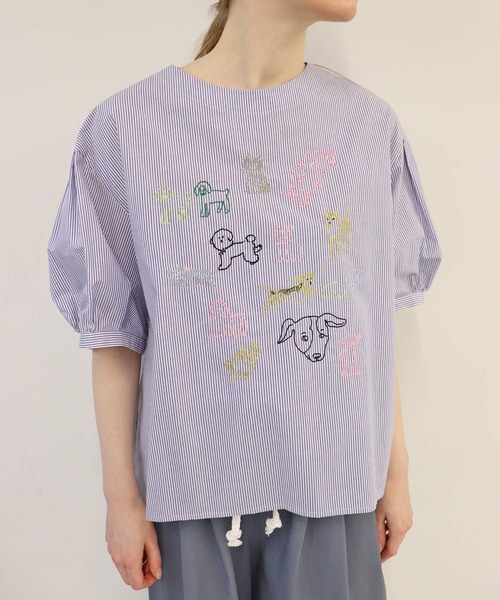 haupia(ハウピア)の「happy you【ブラウス】(シャツ/ブラウス・レディース・ストライプ/ネイビー/オフホワイト・MEDIUM)」の19枚目の写真