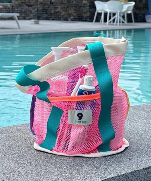CERCA(チェルカ)の「Pochi Pouch/アクティブ メッシュ ビーチバッグ(ハンドバッグ・レディース・イエロー系/ブルー系1/ピンク系・FREE)」の3枚目の写真