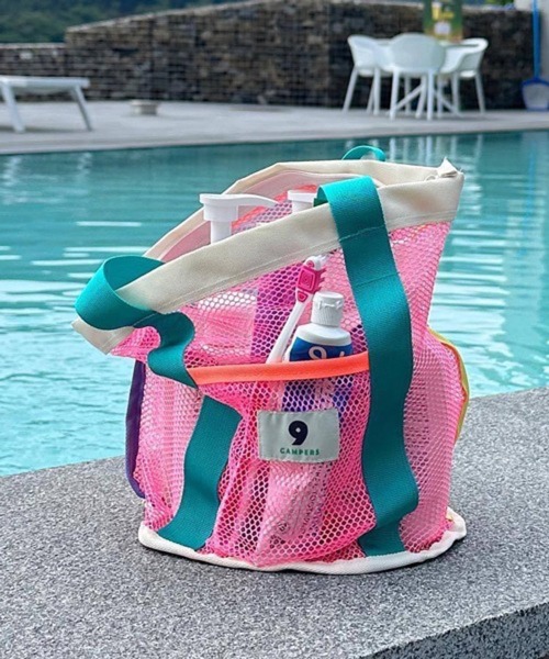 CERCA(チェルカ)の「Pochi Pouch/アクティブ メッシュ ビーチバッグ(ハンドバッグ・レディース・イエロー系/ブルー系1/ピンク系・FREE)」の7枚目の写真