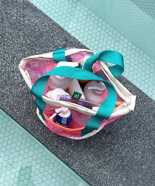 CERCA(チェルカ)の「Pochi Pouch/アクティブ メッシュ ビーチバッグ(ハンドバッグ・レディース・イエロー系/ブルー系1/ピンク系・FREE)」の8枚目の写真