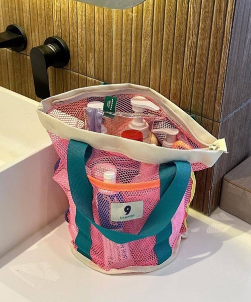 CERCA(チェルカ)の「Pochi Pouch/アクティブ メッシュ ビーチバッグ(ハンドバッグ・レディース・イエロー系/ブルー系1/ピンク系・FREE)」の14枚目の写真