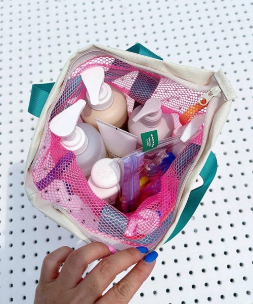 CERCA(チェルカ)の「Pochi Pouch/アクティブ メッシュ ビーチバッグ(ハンドバッグ・レディース・イエロー系/ブルー系1/ピンク系・FREE)」の15枚目の写真