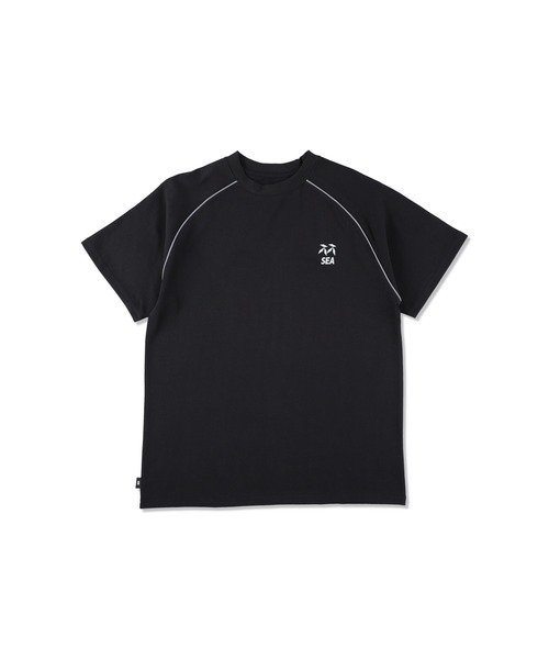 WIND AND SEA(ウィンダンシー)の「Piping Raglan S/S Top(Tシャツ/カットソー・メンズ・チャコールグレー/ブラック・MEDIUM/LARGE/X-LARGE/SMALL)」の9枚目の写真