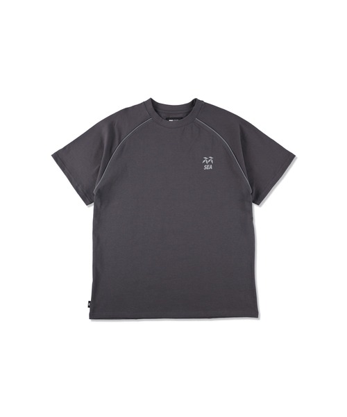 WIND AND SEA(ウィンダンシー)の「Piping Raglan S/S Top(Tシャツ/カットソー・メンズ・チャコールグレー/ブラック・MEDIUM/LARGE/X-LARGE/SMALL)」の5枚目の写真