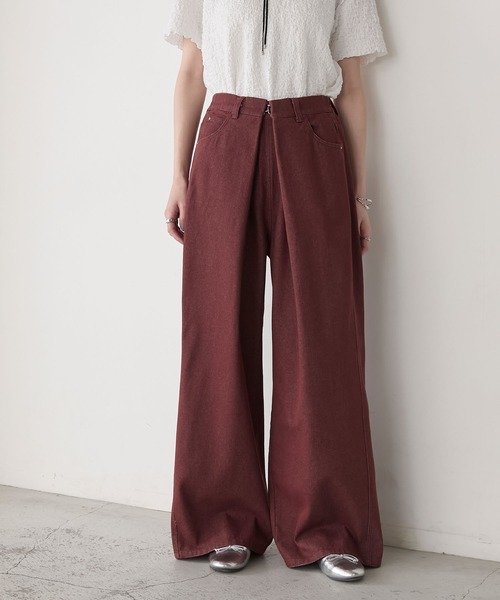 新品タグ付　セオリー　24SS デニム　ワイドパンツ　26 楽天市場】ワイドパンツ トールサイズ レディース 高身長
