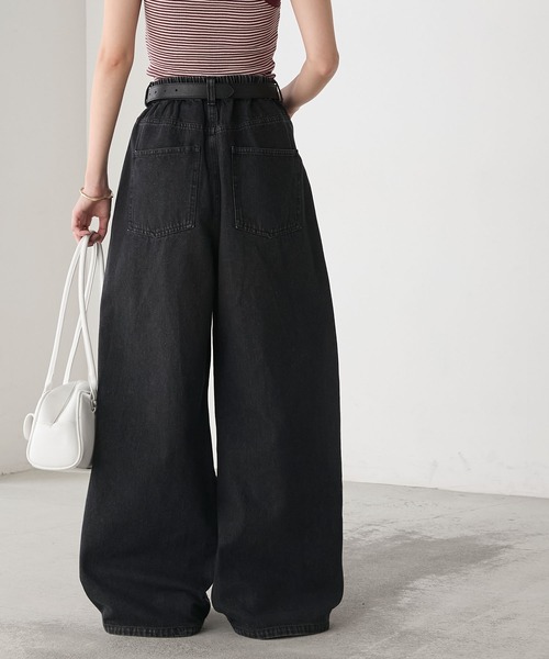 forksy.（フォルクシー）の「【forksy.】センタータック ワイドデニムパンツ（デニムパンツ・レディース・レッド/グレー/ブルー・M/L）」の11枚目の写真