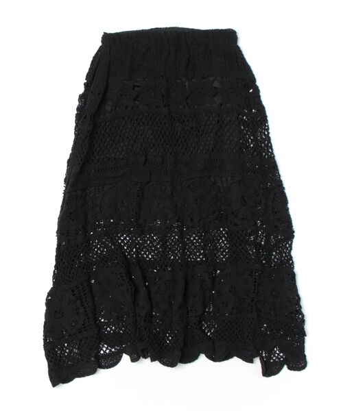 GORGE(ゴージ)の「《透かし編みロング》かぎ針レーススカート/リゾート&フェミニン(スカート・レディース・ブラック/オフホワイト・F)」の22枚目の写真
