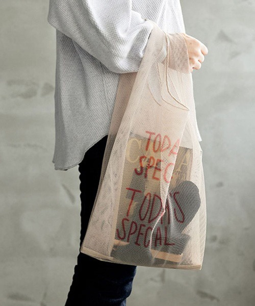 TODAY'S SPECIAL(トゥデイズスペシャル)の「【WEB限定】【TODAY'S SPECIAL】NET MARCHE BAG S / 371927(エコバッグ/サブバッグ・レディース・ライトベージュ/ミント・FREE)」の12枚目の写真